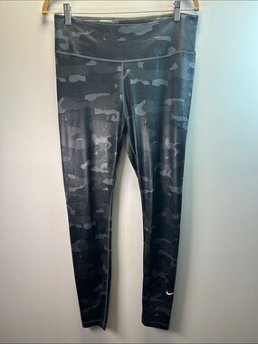 Nike Black Grey Camo High-Waist Leggings